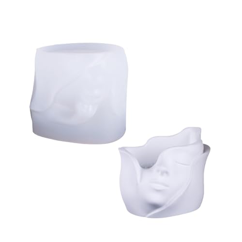 Blumenvase Formen Blütenknopfform Menschliche Gesichtsform Pflanzentöpfe Formstiftspeicherhalter Formen Geeignet Zum Handwerk Von Blumenopf Silikonform Geeignet von amangul
