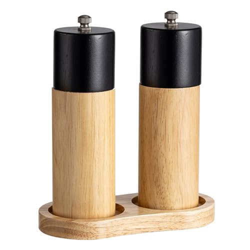 Holzsalz Und Paprika Mühle Verstellbare Grobheit Gewürze Und Paprika Mühle Mit Nicht Überrutschem Basis Schleifen Utensilien Nonslip Basis Pfeffer Mill Küchenwerkzeug Tool von amangul