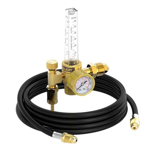 Luftschutzschweißgasdurchflussmeter Für TIG Schweißen Gasflussmesser CO2 Argon Regler Set Argon Flows Messmesser Regler von amangul