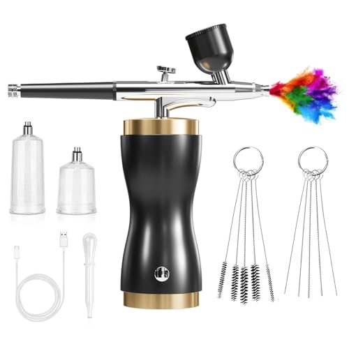 Professionelle Elektrische Sprayer Kanonen Mit Multi Anwendung Perfekt Für Handwerksmodelle Dekorationsprojekte Airbrushing Set Mit Reinigungswerkzeug von amangul