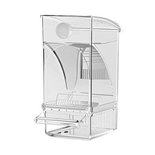 amangul Vogelkäfig Feeder Mit Anti Streuöffnungsöffnung Und Abnehmbarem Tablett Lebensmittelspender Für Papageien Pet Suspies Cage Accessoires Papageien Fütterungsstation von amangul