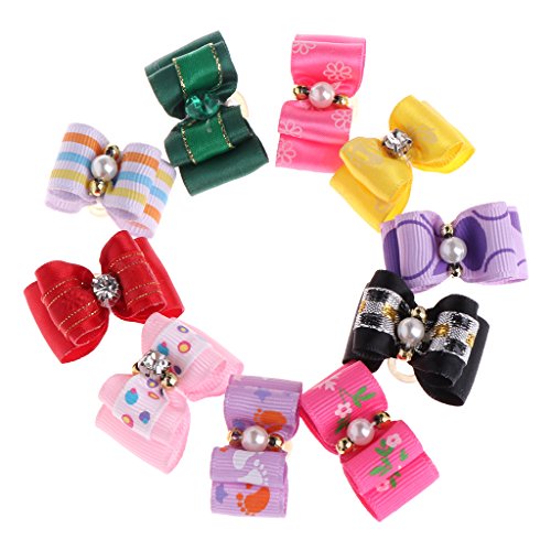 amangul 10 kleine Schleifen für Welpen, Hunde, Haarschleifen mit Metall-Clips, handgefertigtes Haar-Accessoire, Schleife, Haustierpflege-Zubehör amangul 10 kleine Schleifen für Welpen, Hunde, Haarschleifen mit Metall-Clips, handgefertigtes Haar-Accessoire, Schleife, Haustierpflege-Zubehör von amangul