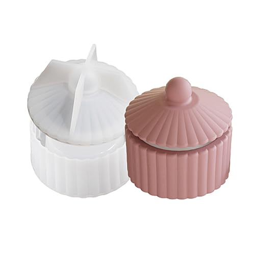 amangul Aufbewahrungsbox Silikonform Streifenmuster Schmuckkoffer Epoxidharz Form Aromatherapie Gips Kerze Glas Form Heimdekoration (L) von amangul