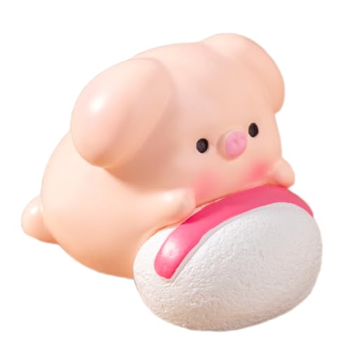 amangul Beauty Makeup Piggy Figuren Miniaturen für Auto Armaturenbrett Ornament und Home Office Desktop Regale Dekore Figuren Puppen (Puff) von amangul