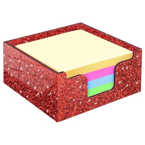 amangul Bruchsicherer Glitzer-Notizspender, 10 cm, quadratisches Design, Büro-Schreibtisch-Organizer mit Schnellzugriff-Funktion, Glitzer, Notizblock-Organizer amangul Bruchsicherer Glitzer-Notizspender, 10 cm, quadratisches Design, Büro-Schreibtisch-Organizer mit Schnellzugriff-Funktion, Glitzer, Notizblock-Organizer von amangul