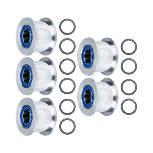 amangul Druckerzubehör Glätte Idlerrad Idler Timing Riemenscheibe Rad Ersatz Für Labor X1C/P1P/P1S Drucker Verschleiß Resistenter Aluminiumlegierungscheibe von amangul