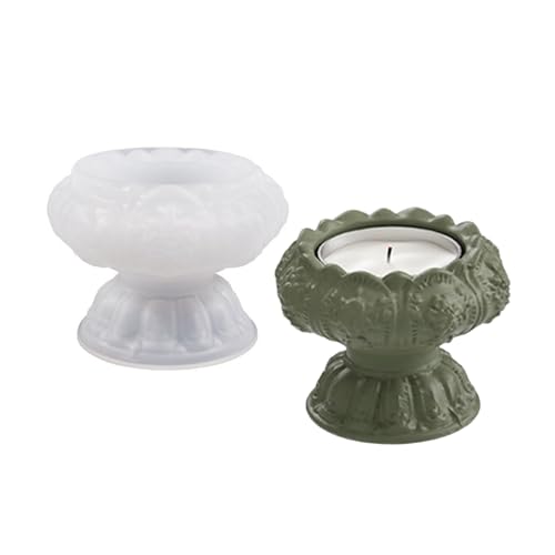amangul Lotus-Kerzenhalter Silikonform Blume Kerzenständer Betonformen Blumentopf Pflaster Form Schmuck Aufbewahrungsschale (Abschnitt 5) von amangul