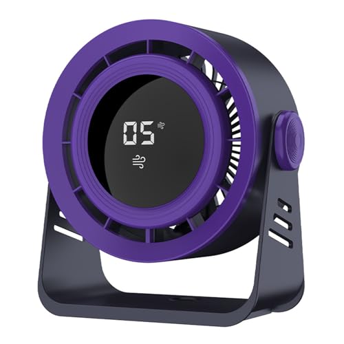 amangul Multifunktionaler Ventilator, Wandmontage, leistungsstarker digitaler Display-Ventilator, PP-Textur, für Reisen, Büro und Innenbereich (wie abgebildet) von amangul