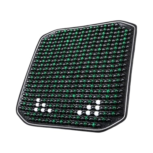 amangul Sitzkissen von Friendly Wooden Beads 42 x 42 cm, quadratisches Stuhlkissen, stützende Sitzfläche, handgewebte Holzperlenmatte von amangul