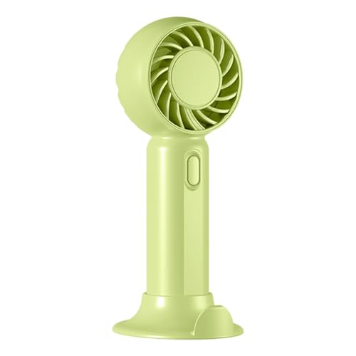 amangul Tragbarer, wiederaufladbarer Miniatur-Handventilator mit einstellbarer Windgeschwindigkeit und leisem Betrieb für Büro oder Reisen (grün) von amangul