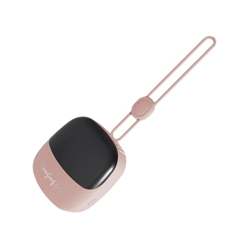 amangul Tragbarer Miniatur-Hals-Ventilator mit Digitalanzeige, verstellbare Windgeschwindigkeit, elektrischer Ventilator, tragbares Kühlgerät (wie abgebildet) von amangul