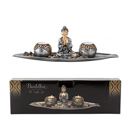 Dekoschale mit Kerzenhalter Teelichthalter Kerzen Halter Kerzenständer Buddha B3 von amara-global