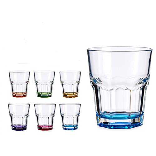 amara-global 6x Gläser Set bunte Trinkkglas Wassergläser Trinkgläser Glas Becher 280,5ml Viv2 von amara-global