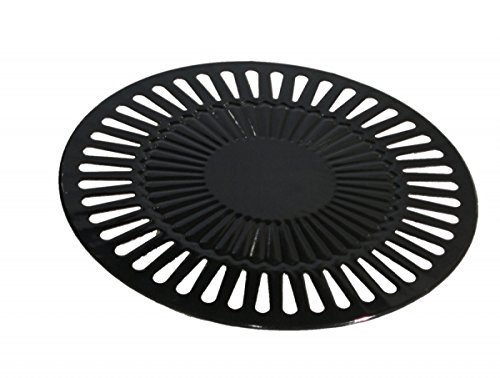 amara-global Grillaufsatz BBQ Grillplatte für Gaskocher Tischgrill Gasgrill 32cm von amara-global