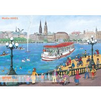 Tischset A3 "Hamburg Binnenalster" von amarillu