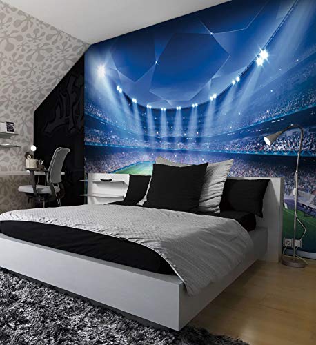 Fototapete, Fußballstadion, Sportplatz, Wandbild, Fototapete, Kinderzimmer, Dekoration, 260 x 175 cm von amazingsticker