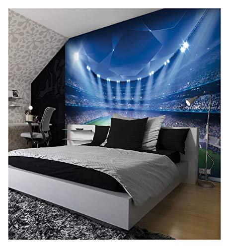 Fototapete für Kinderzimmer, Motiv: Fußballstadion, 390 x 260 cm von amazingsticker