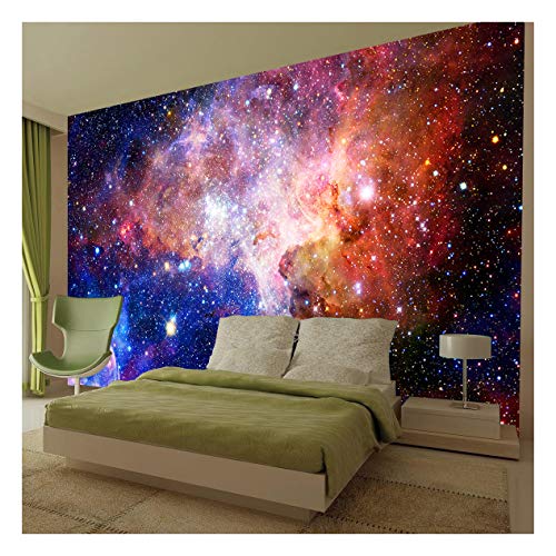 Weltraum-Tapete, Galaxie, Sterne, Planeten, Foto, Kinderzimmer, Heimdekoration, 390 x 260 cm von amazingsticker