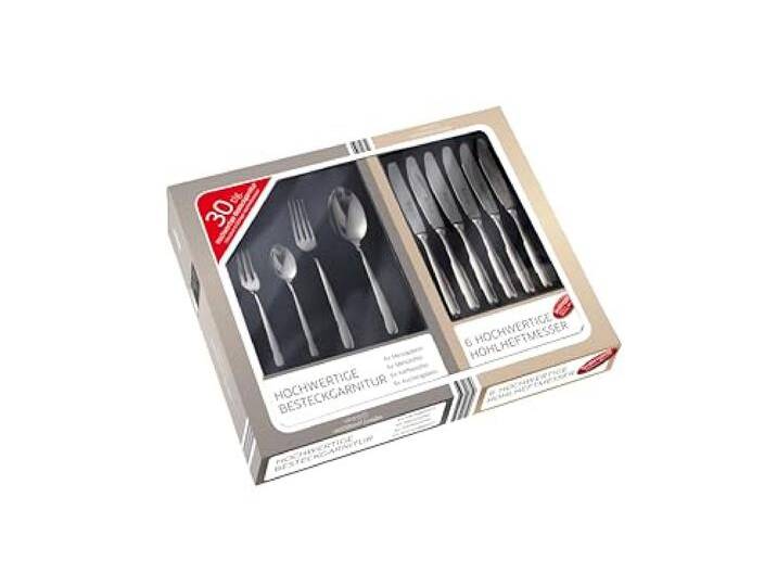 Gehring Besteck Set Life 30-teilig I Edelstahlbesteck I hochwertiges Essbesteck inklusive 6 Solinger Hohlheftmesser I spülmaschinengeeignet I Besteck Set 6 Personen I Designpreis 2014/15 von amazon