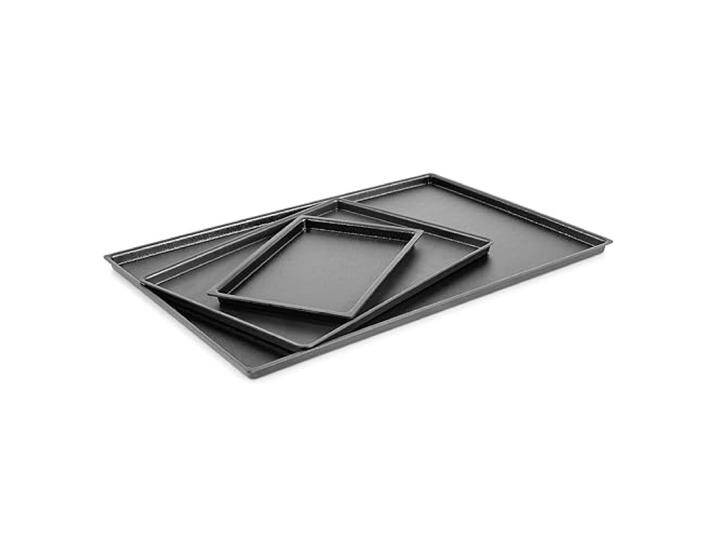 Kunststoff Tablett Schwarz I Lebensmittelecht Auslagetablett I Rechteckig Gastrotablett Servicetablett für Gastronomie/Bäckerei I Frischtheke (60 x 40 cm (5er Set)) von amazon