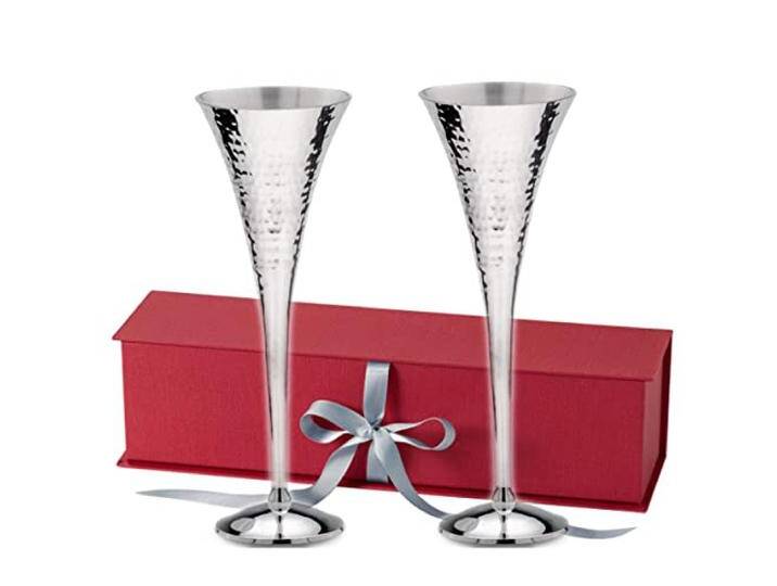 SILBERKANNE Hochwertige Sektkelch Sektflöten Hamburg 2er Set H 22,5 cm Silber Plated versilbert in Premium Verarbeitung. Fertig zum verschenken mit schicker Geschenkverpackung SILBERKANNE Hochwertige Sektkelch Sektflöten Hamburg 2er Set H 22,5 cm Silber Plated versilbert in Premium Verarbeitung. Fertig zum verschenken mit schicker Geschenkverpackung von amazon