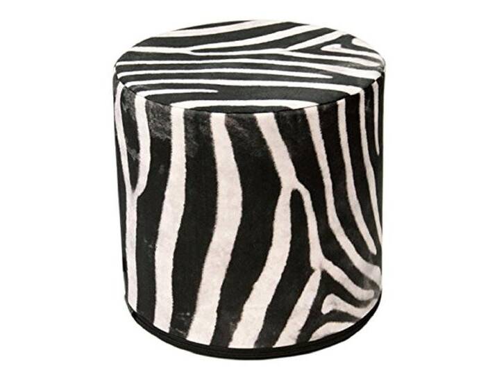 Sitzpouf Zebra Hocker mit Stoffbezug l 40x40 l Waschbar l Sitzwürfel l Handarbeit von amazon