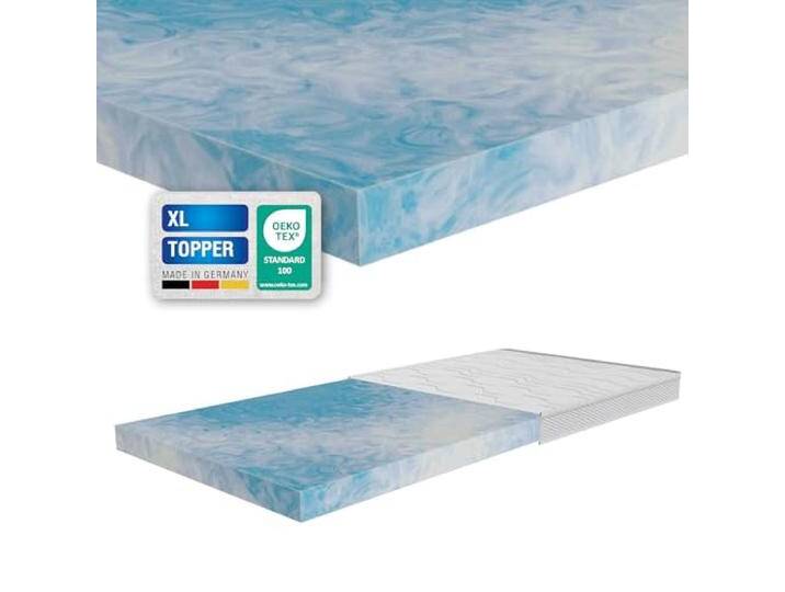 Topper Comfort XL 10cm - Härtegrad H2,H3,H4 - Matratzentopper, Matratzenauflage aus Kaltschaum in Allen Größen - für alle Matratzen, Betten und Lattenroste geeignet (H3 - mittel, 120 x 200 cm) von amazon