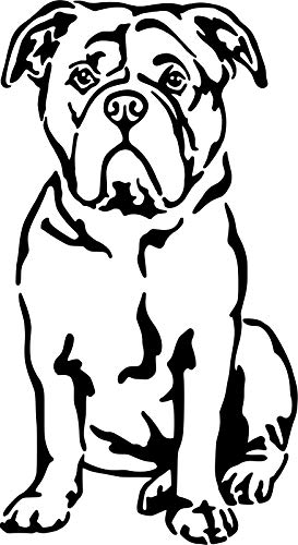 Continental Bulldogge Fensterfolie Autoaufkleber Art.Nr.AT0224 Aufkleber für Auto Wohnmobil Wohnwagen Autoaufkleber amberdog (20x15cm, schwarz) von amberdog