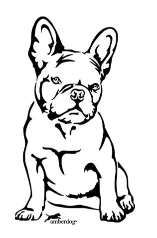 Französische Bulldogge French Bulldog Autoaufkleber Fensterfolie Art.Nr.AT0122, Aufkleber amberdog (20x15cm, schwarz) von amberdog