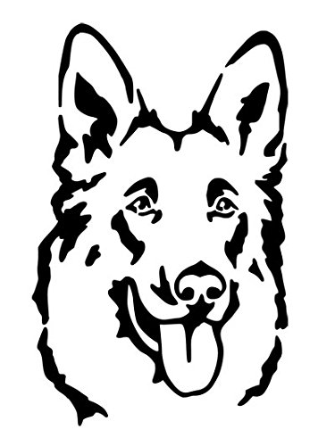 amberdog Autoaufkleber Deutscher Schäferhund Art.Nr.ATK0132 Auto Aufkleber Wohnmobil Wohnwagen Hundekopf von amberdog
