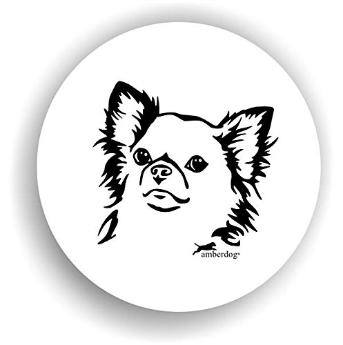 amberdog Hunde Chihuahua Langhaar Sticker Auto Aufkleber Art.STK0131 Autoaufkleber Aufkleber Wohnmobil Wohnwagen von amberdog