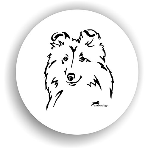 amberdog Hunde Sheltie Shetland Sheepdog Sticker Auto Aufkleber Art.STK0174 Autoaufkleber Aufkleber Wohnmobil Wohnwagen von amberdog