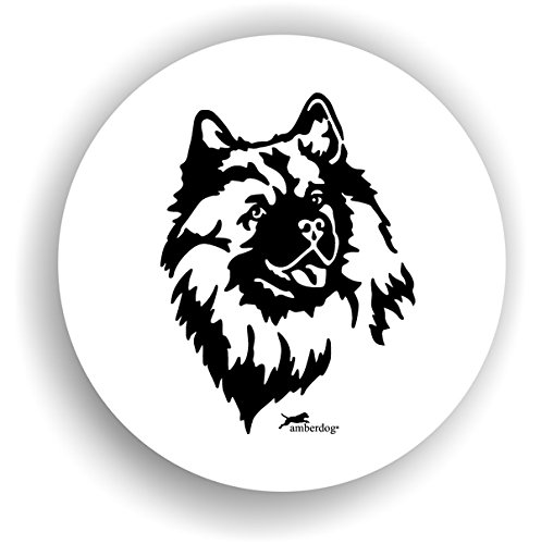 amberdog Hunde Wolfsspitz Sticker Sticker Auto Aufkleber Art.STK0229 Autoaufkleber Aufkleber Wohnmobil Wohnwagen von amberdog