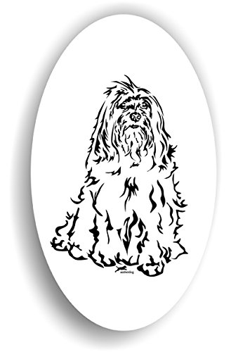 amberdog Tibet Terrier Sticker Hunde Auto Aufkleber Art.ST0136, Aufkleber Wohnmobil Wohnwagen von amberdog