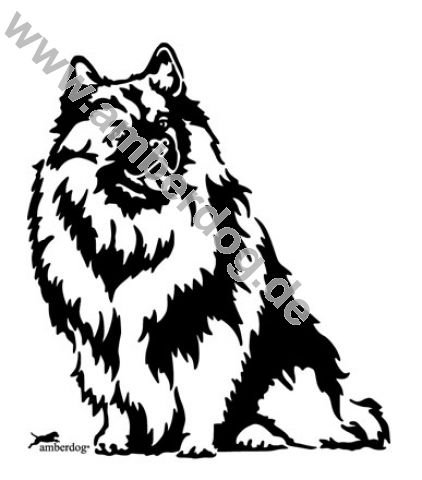 amberdog Wolfsspitz Wandtattoo Art.Nr.T0229 Größe 60x40cm von amberdog