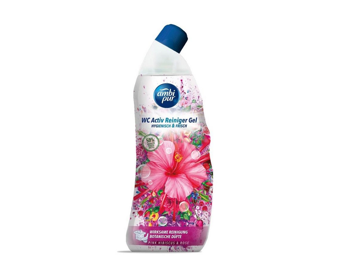 ambi pur Ambi Pur WC Aktiv Reiniger Gel Pink Hibiskus & Rose 750ml (1er Pack) WC-Reiniger von ambi pur
