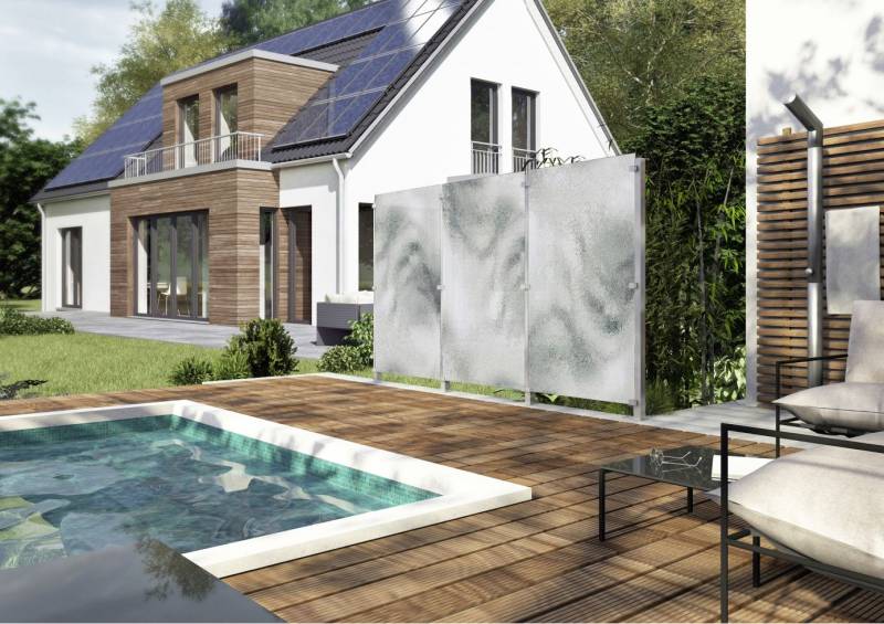 Ambiente Glaszaun B x H: 103 cm x 180 cm, gehärtetes 8 mm Glas Ambiente Glaszaun B x H: 103 cm x 180 cm, gehärtetes 8 mm Glas von ambiente