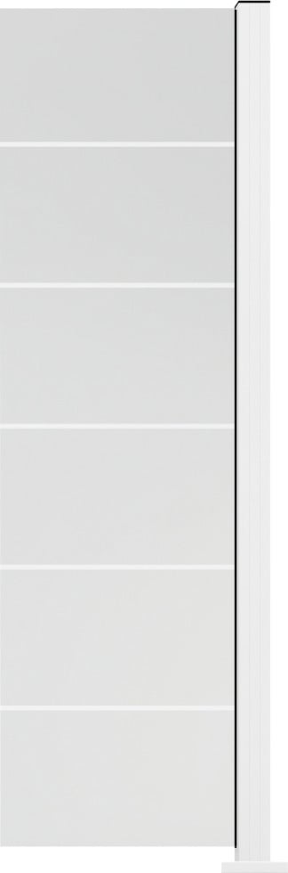 Ambiente Glaszaun Erweiterungsset Klarglas mit Siebdruck 187 x 55,7 cm weiß von ambiente