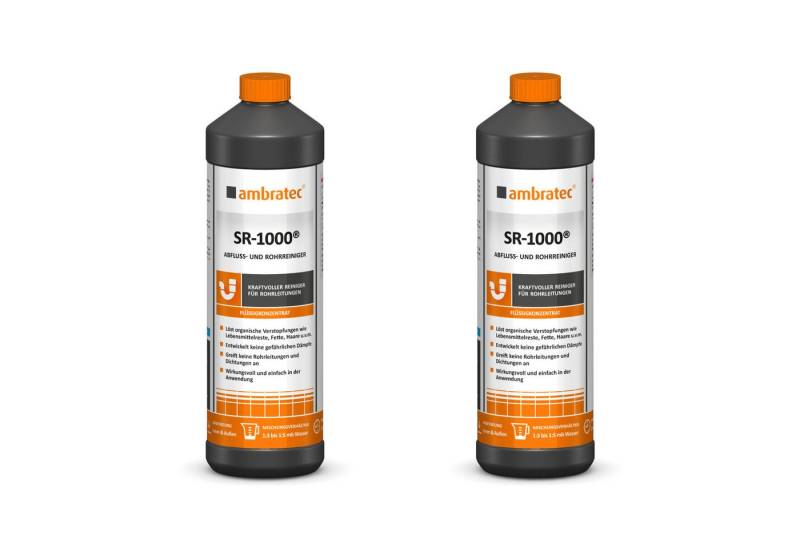 ambratec 2x SR-1000® ABFLUSS- UND ROHRREINIGER - portofrei - Rohrreiniger von ambratec