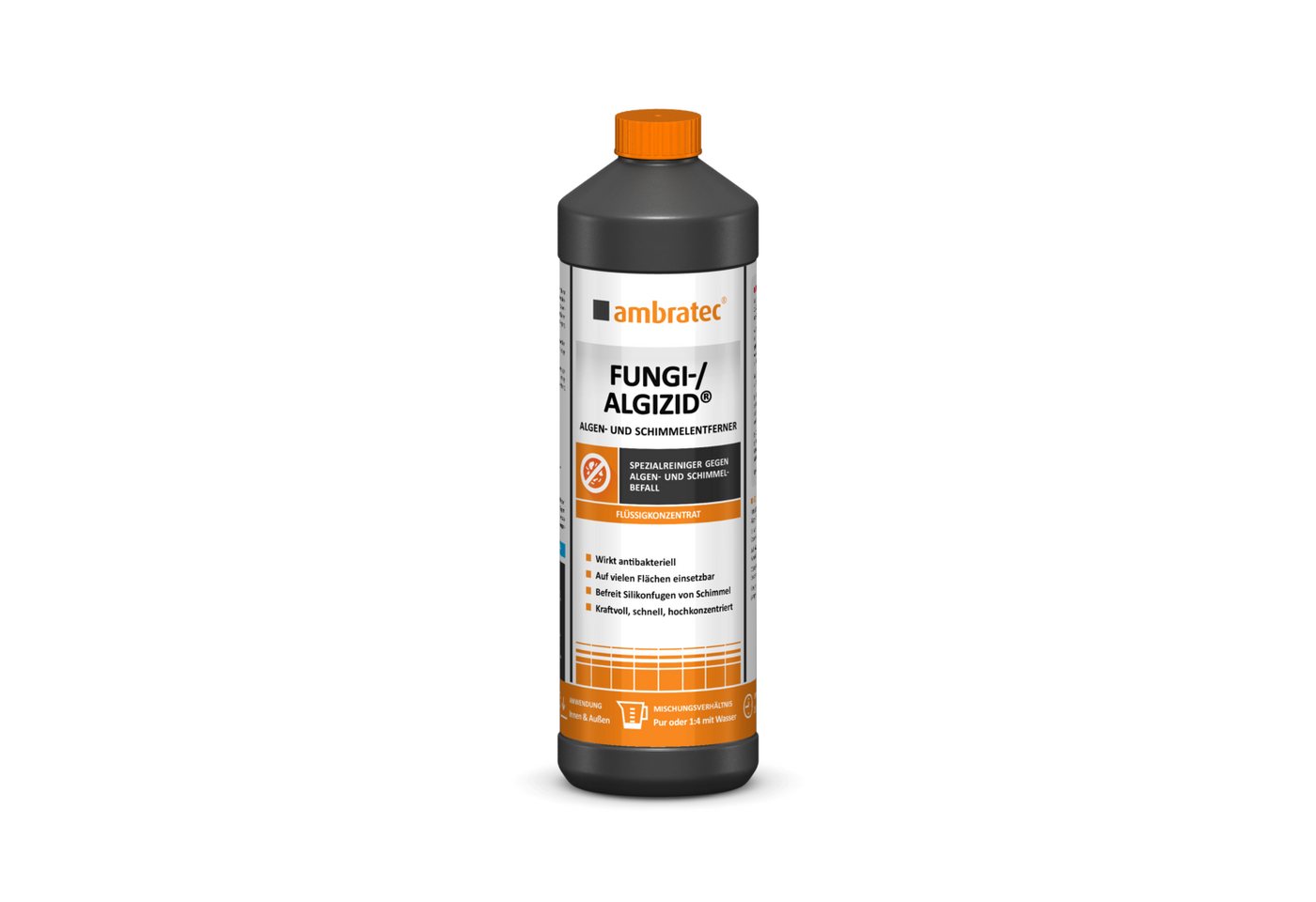 ambratec FUNGI-/ALGIZID® ALGEN-UND SCHIMMELENTFERNER - portofrei - Schimmelentferner von ambratec