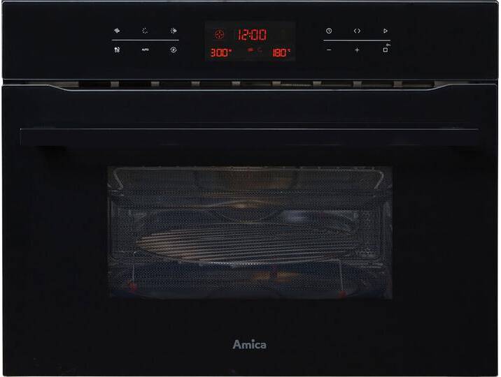 AMICA Backofen mit Mikrowelle EBC 841 600 S , schwarz, B:59,5cm H:45,4cm T:56,85cm, Backöfen von amica