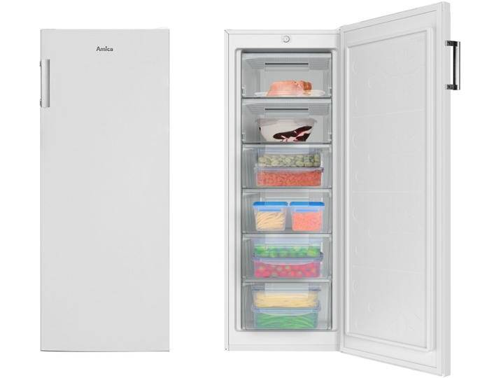 AMICA Gefrierschrank GS 324 180 W , D (A-G), silber (weiß), B:54cm H:144cm T:55cm, Gefrierschränke von amica