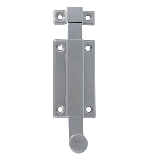 Amig - Türriegel aus Edelstahl | Bolzenriegel Mod. 3800 | Türschloss in Kumpel | Torschlossriegel Türschieber | Maße: 200 x 48 | Aufschraubschloss | Geeignet für Türen von Amig