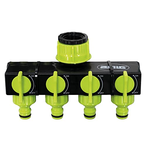 Amig - Anschluss für 4 Schläuche | 1" und 3/4" | dimmbar | mit 4-Wege-Ventil und 4 Einzelschaltern | ABS-Kunststoff | Pistaziengrün Amig - Anschluss für 4 Schläuche | 1" und 3/4" | dimmbar | mit 4-Wege-Ventil und 4 Einzelschaltern | ABS-Kunststoff | Pistaziengrün von Amig