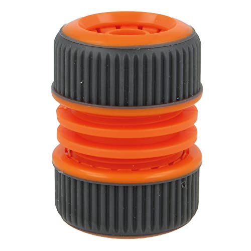Amig - Schlauchreparatur | 1/2" | Ideal zur einfachen Reparatur von Wasserlecks | Schnelle und einfache Verbindung | ABS und Gummi | Orange und Grau von Amig
