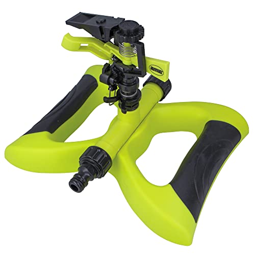 Amig - Sektoraler Sprinkler mit Skate Basis | 190 x 240 mm | mit Schnell- und einfachem Anschluss | Bewässerungsfläche bis 243 m² | ABS Kunststoff | Pistazie grün und schwarz von Amig