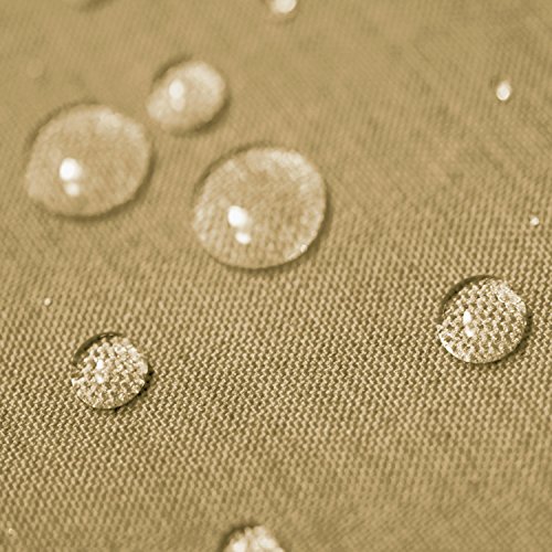 amp-artshop Gartentischdecke Lotus Effekt Rund 160 cm Beige Sand Natur- Farbe, Form & Größe wählbar mit Fleckschutz - (LE_R160Beige) von amp-artshop