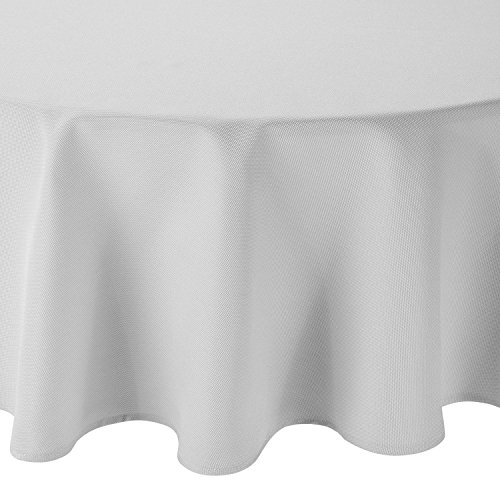 Tischdecke Gastro einfarbig Rund 140 cm Weiss - Farbe, Form & Größe wählbar mit Fleckschutz - (Br_R140Weiss) von amp-artshop