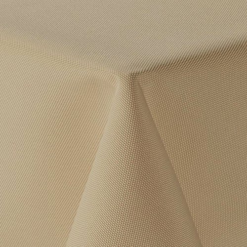 Tischdecke Leinen Optik Eckig 110x180 cm Beige Sand Natur von amp-artshop