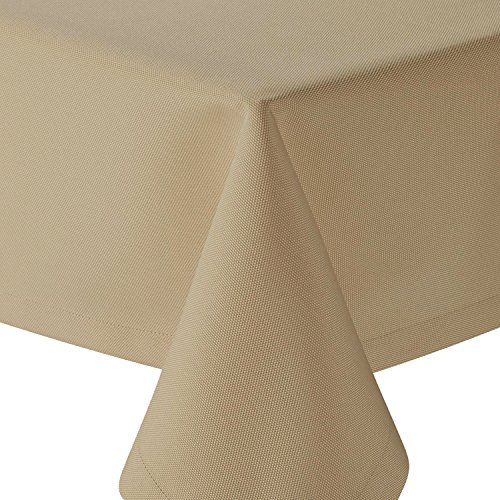 amp-artshop Mitteldecke Gastro einfarbig Quadratisch 90x90 cm Beige Sand Natur- Farbe, Form & Größe wählbar mit Fleckschutz - (Br_E90x90Beige) von amp-artshop